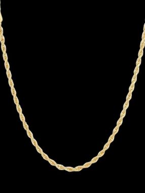 18K Italian Gold-Filled 2.5mm Rope Chain No Tarnish 22